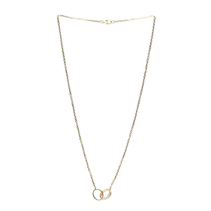 Cartier 18K Yellow Gold Diamond Interlocking LOVE Necklace 3 of 6