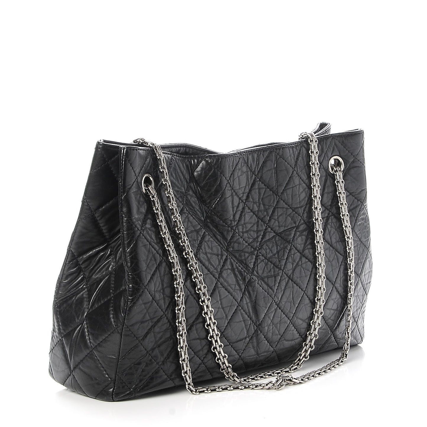 Aged Calfskin Reissue 2.55 Tote Black