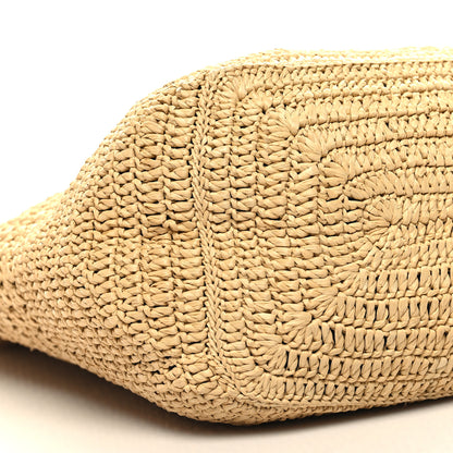 Saint Laurent Raffia Monogram Hobo Naturale 9 of 11