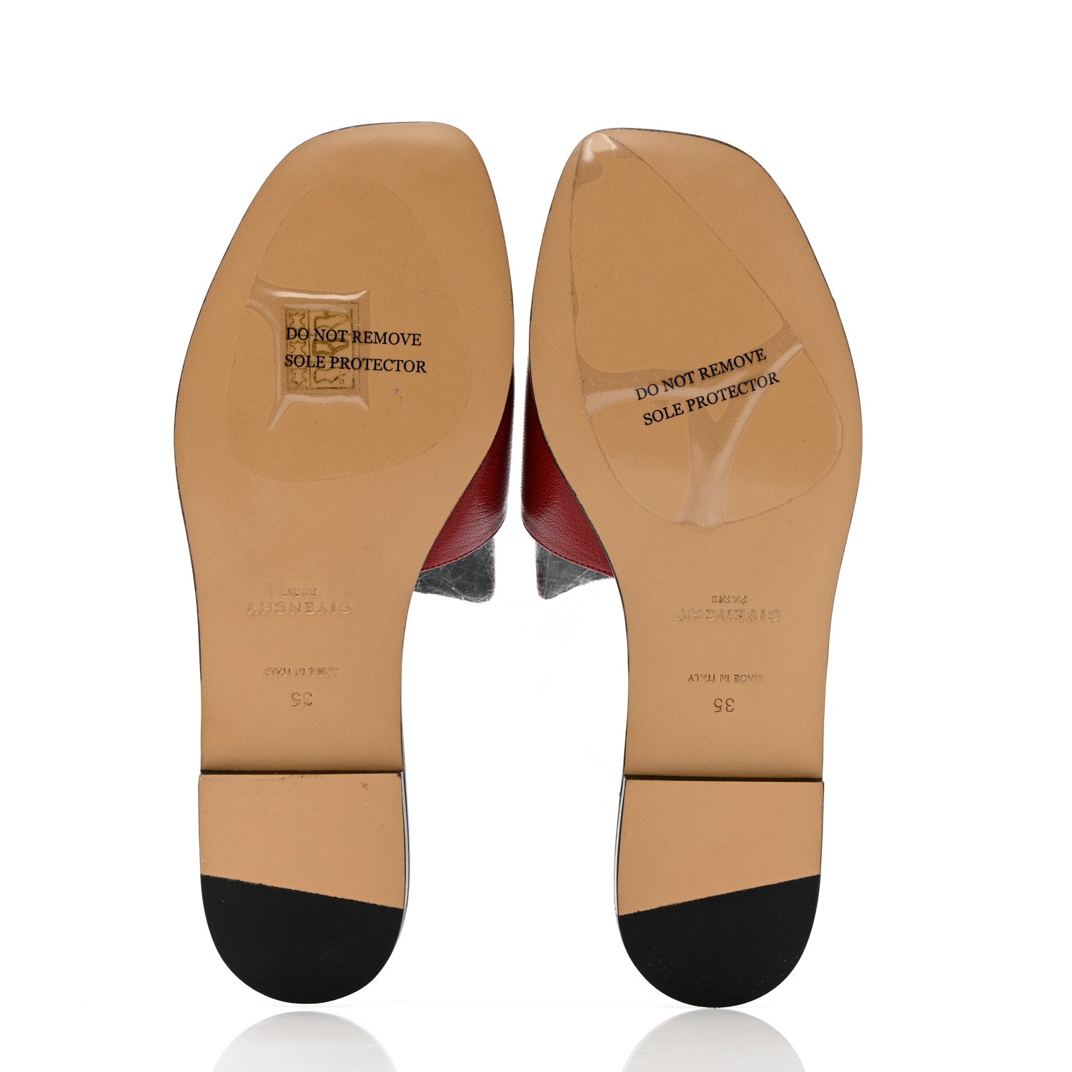 Givenchy Grained Calfskin 4G Flat Sandals 35 Red Cherry 5 of 13