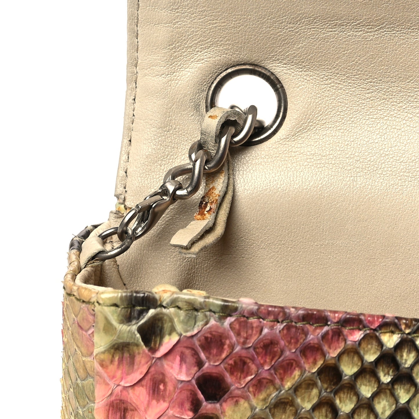 Python Extra Mini Rectangular Flap Pink