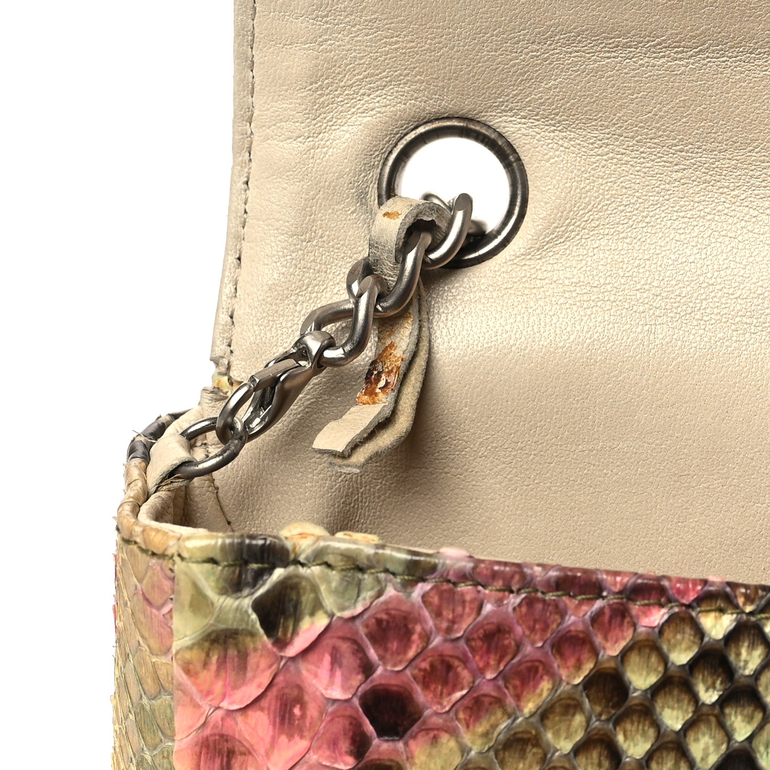 Chanel Python Extra Mini Rectangular Flap Pink 11 of 13
