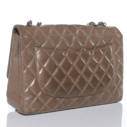 Chanel Lambskin Jumbo Single Flap Taupe 5 of 8