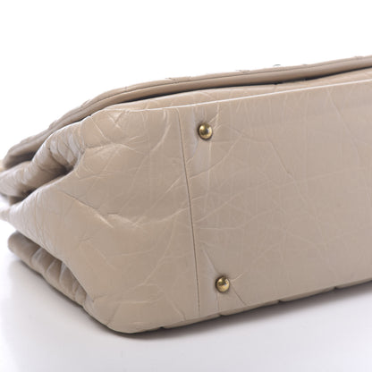Chanel Aged Calfskin Quilted Large Pondichery Flap Beige 10 of 12