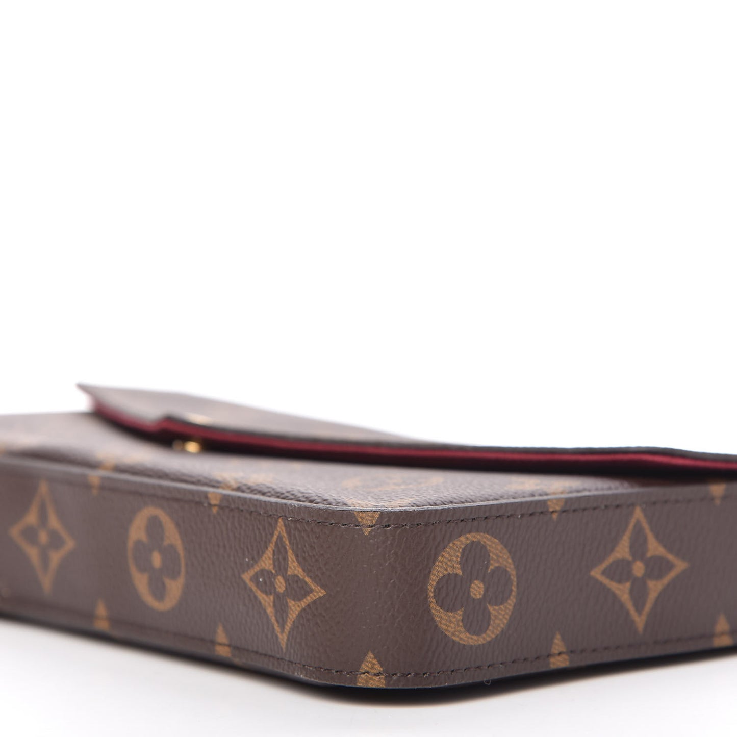Monogram Pochette Felicie Chain Wallet Fuchsia