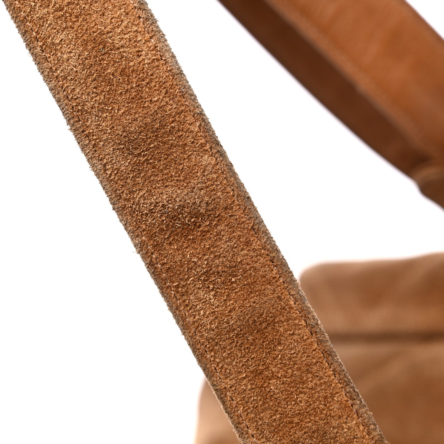 Suede CC Drawstring Backpack Brown
