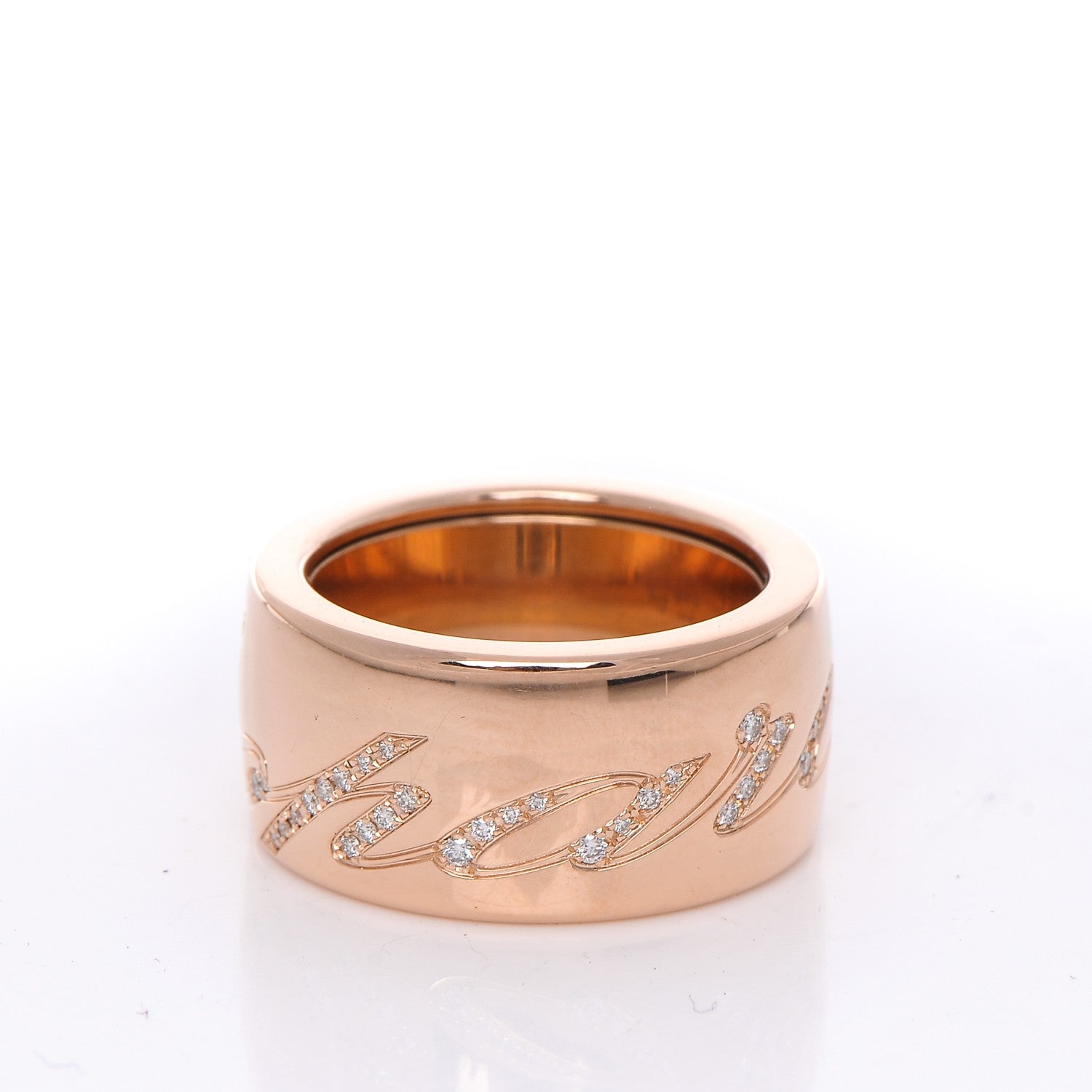 Chopard 18k Rose Gold Chopardissimo Diamonds Spinning Ring 53 6.5 3 of 6