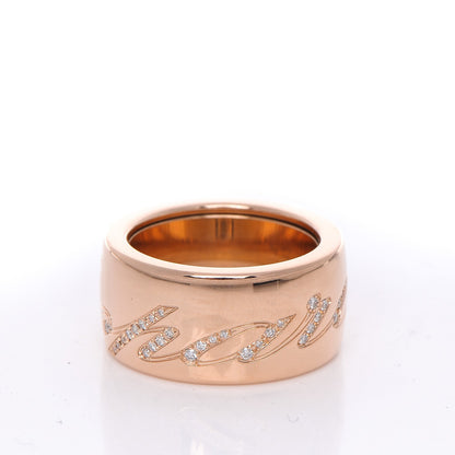 Chopard 18k Rose Gold Chopardissimo Diamonds Spinning Ring 53 6.5 3 of 6