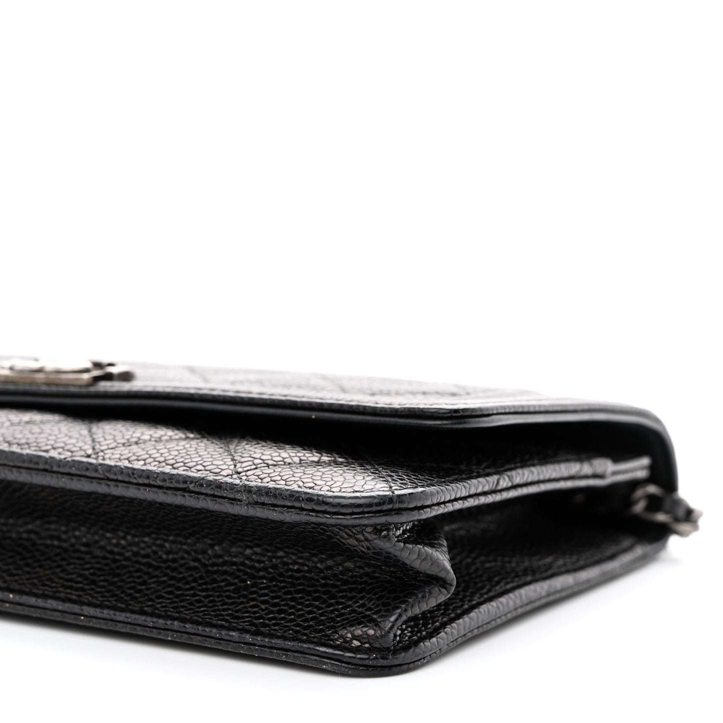 Caviar Quilted Boy Wallet On Chain WOC Black