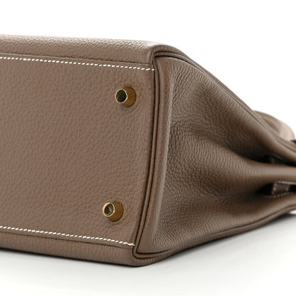 Hermes Togo Kelly Retourne 28 Etoupe 8 of 13