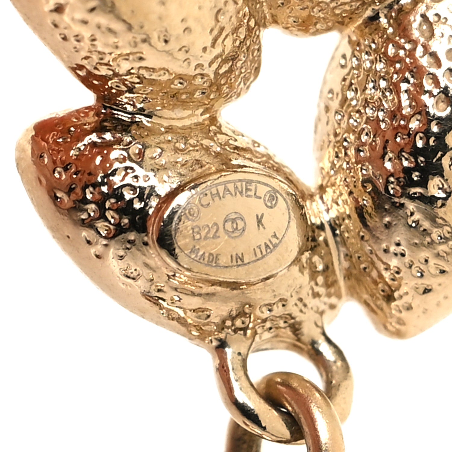 Chanel Crystal Sparkling Wheat CC Drop Earrings Gold 4 of 4