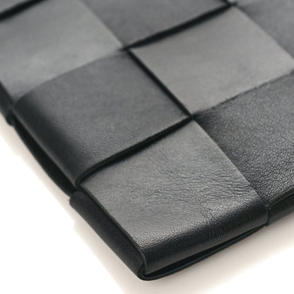 Bottega Veneta Nappa Maxi Intrecciato Small Cassette Flat Zip Pouch Black 7 of 8