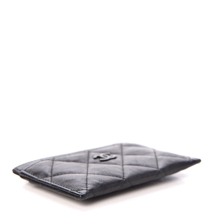 Chanel Crumpled Calfskin Quilted Card Holder So Black 4 of 9