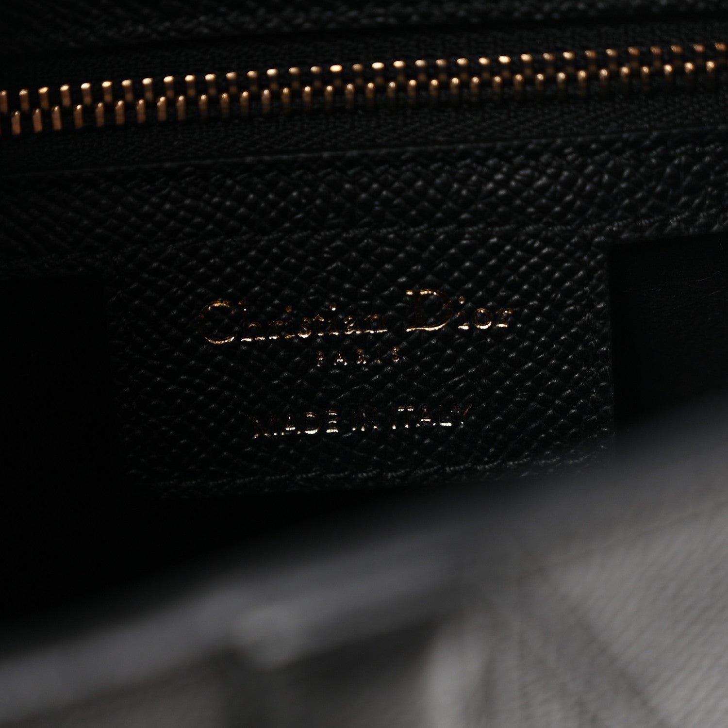 Christian Dior Grained Calfskin Saddle Bag With Strap Black 5 of 10
