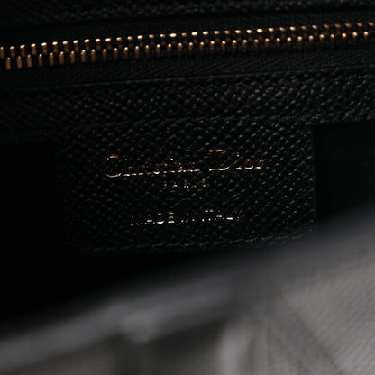 Christian Dior Grained Calfskin Saddle Bag With Strap Black 5 of 10