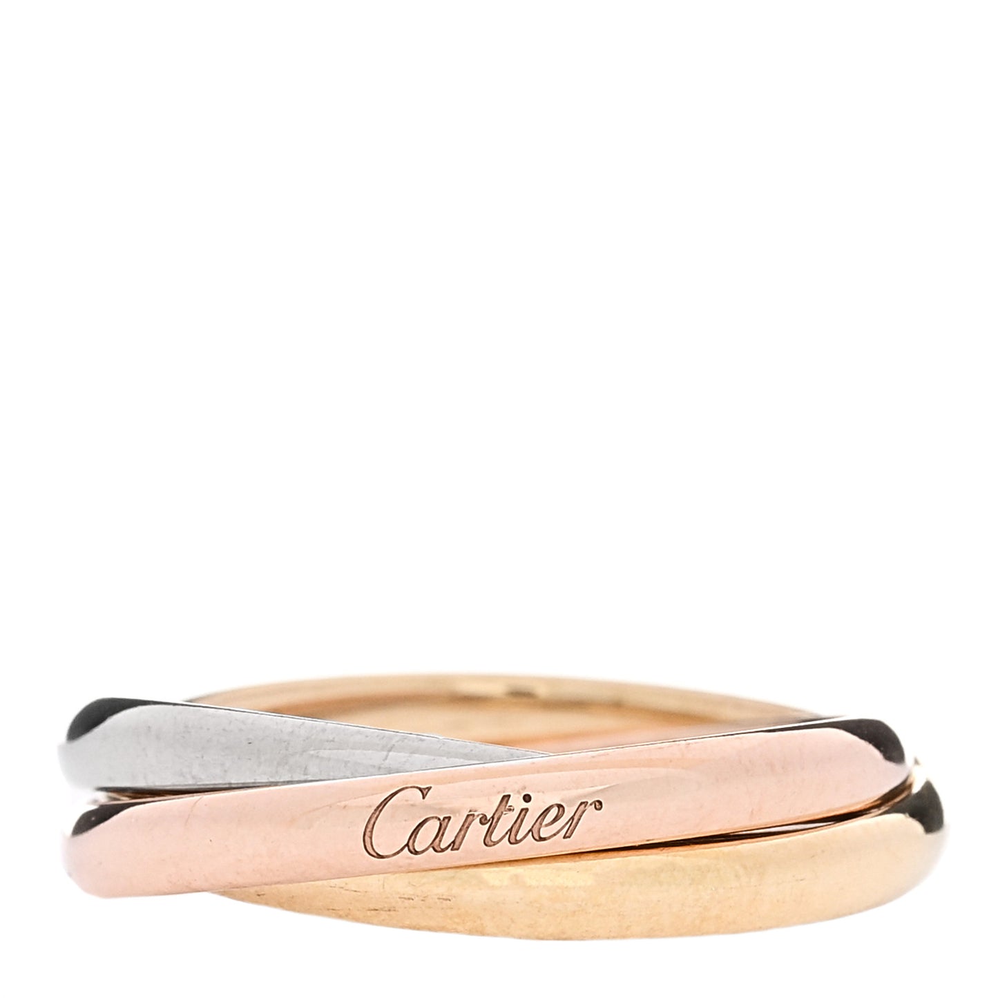 18K Pink Yellow White Gold Small Trinity Ring 57 8