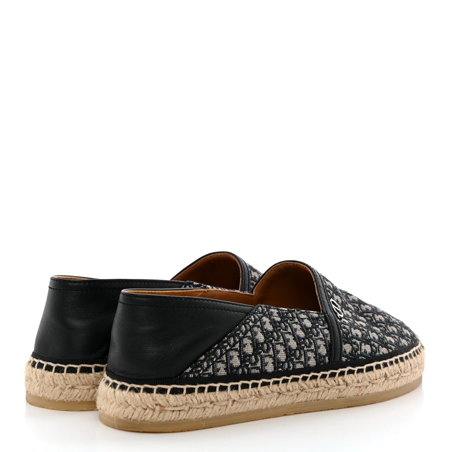 Christian Dior Oblique Womens Paradise Espadrilles 38 Beige Blue 4 of 10
