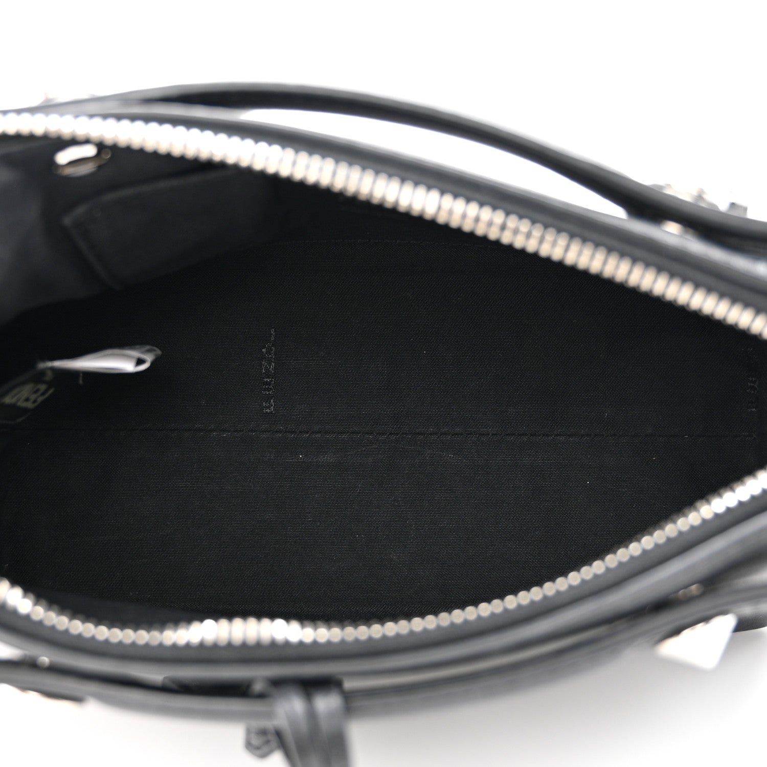 Fendi Vitello Dolce Crystal Heart Croc Tail Mini By The Way Boston Bag Black Rosso 5 of 11