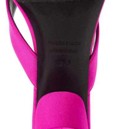 Balenciaga Spandex Double Square Flat 60mm Sandals 36.5 Lipstick Pink Black 7 of 10