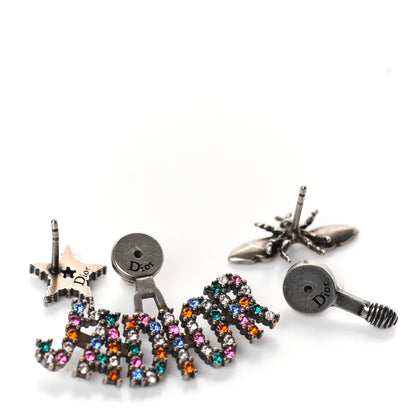 Christian Dior Metal Crystal J'adior Earrings Aged Gold Multicolor 3 of 3