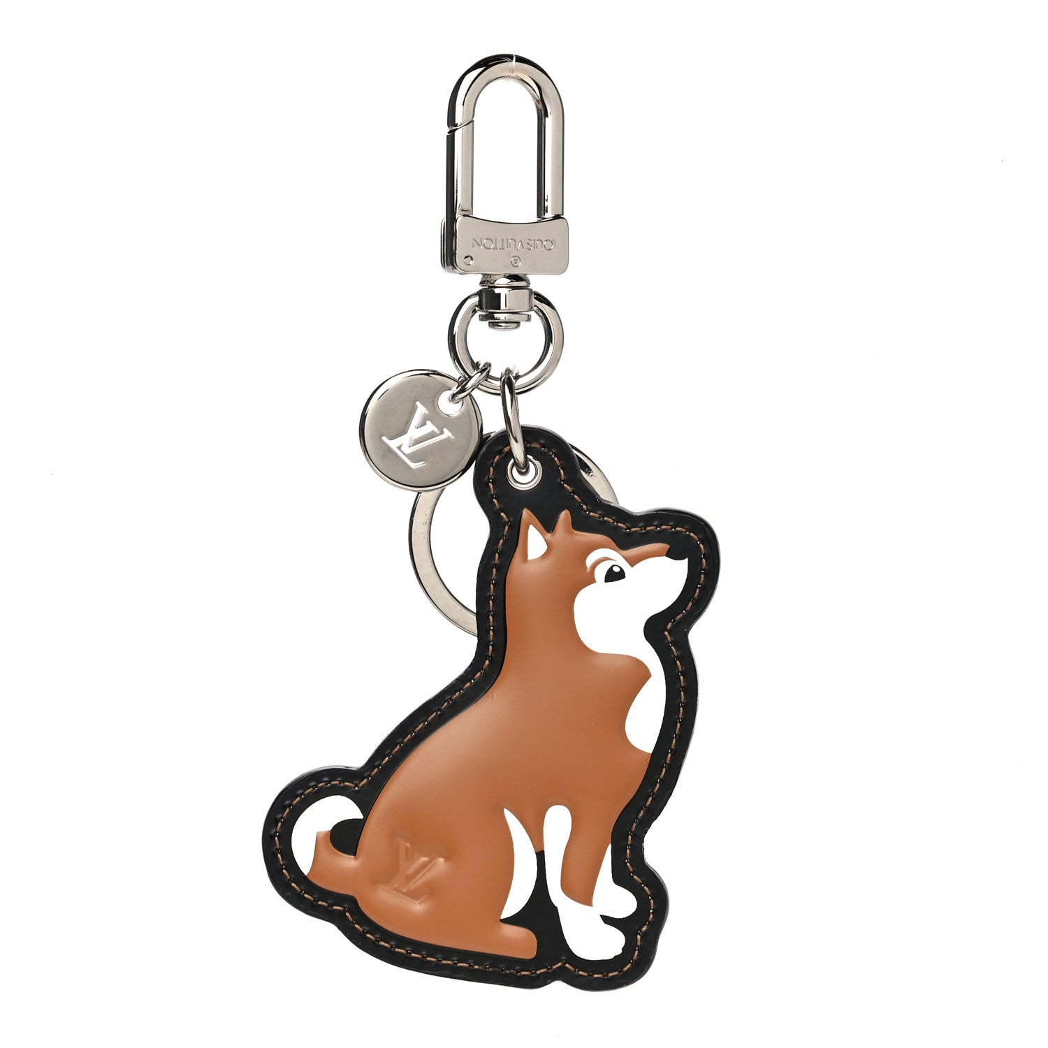 Louis Vuitton Calfskin Dog Bag Charm Key Holder 1 of 7