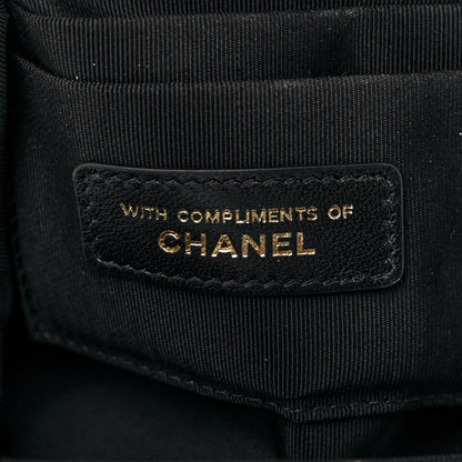 Chanel Tweed Quilted Kiss Lock Clutch Black 6 of 8
