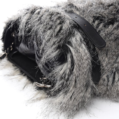 Chanel Iridescent Calfskin Fantasy Fur Backpack Grey 11 of 13