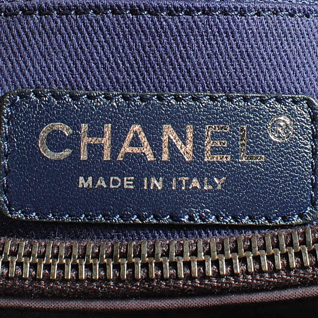 Chanel Iridescent Calfskin New Bubble Quilt Small Tote Plum 8 of 9