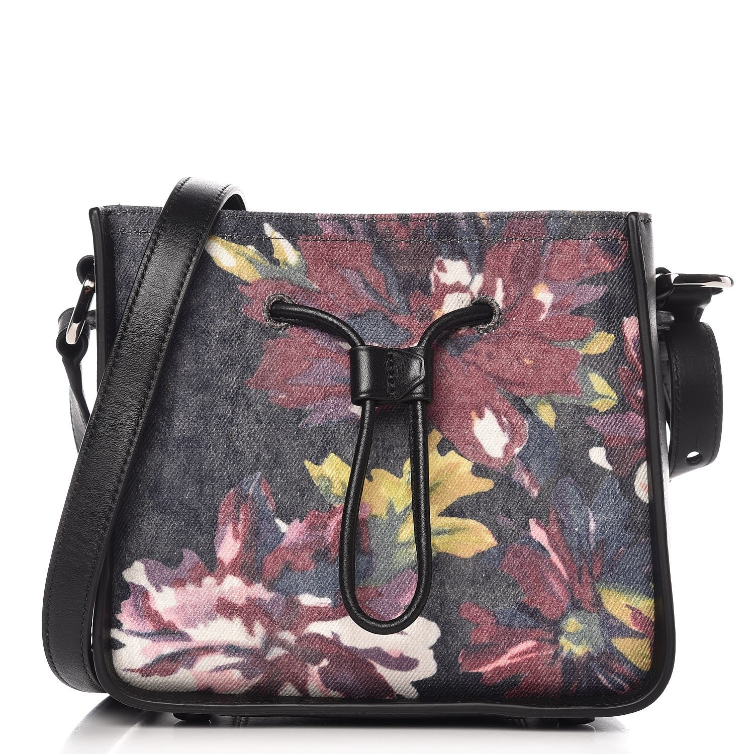 3.1 Phillip Lim 3.1 Denim Painted Mini Soleil Bucket Bag Black 1 of 6
