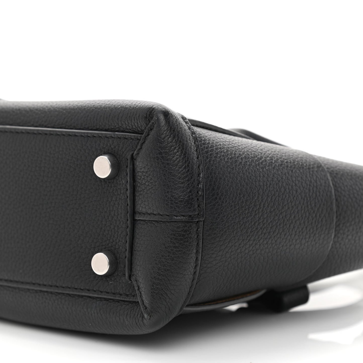 Grained Calfskin Mini Maxi Intrecciato Arco 33 Black