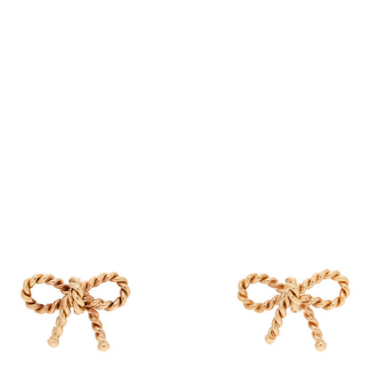 Tiffany 18K Yellow Gold Twist Bow Earrings 1 of 4