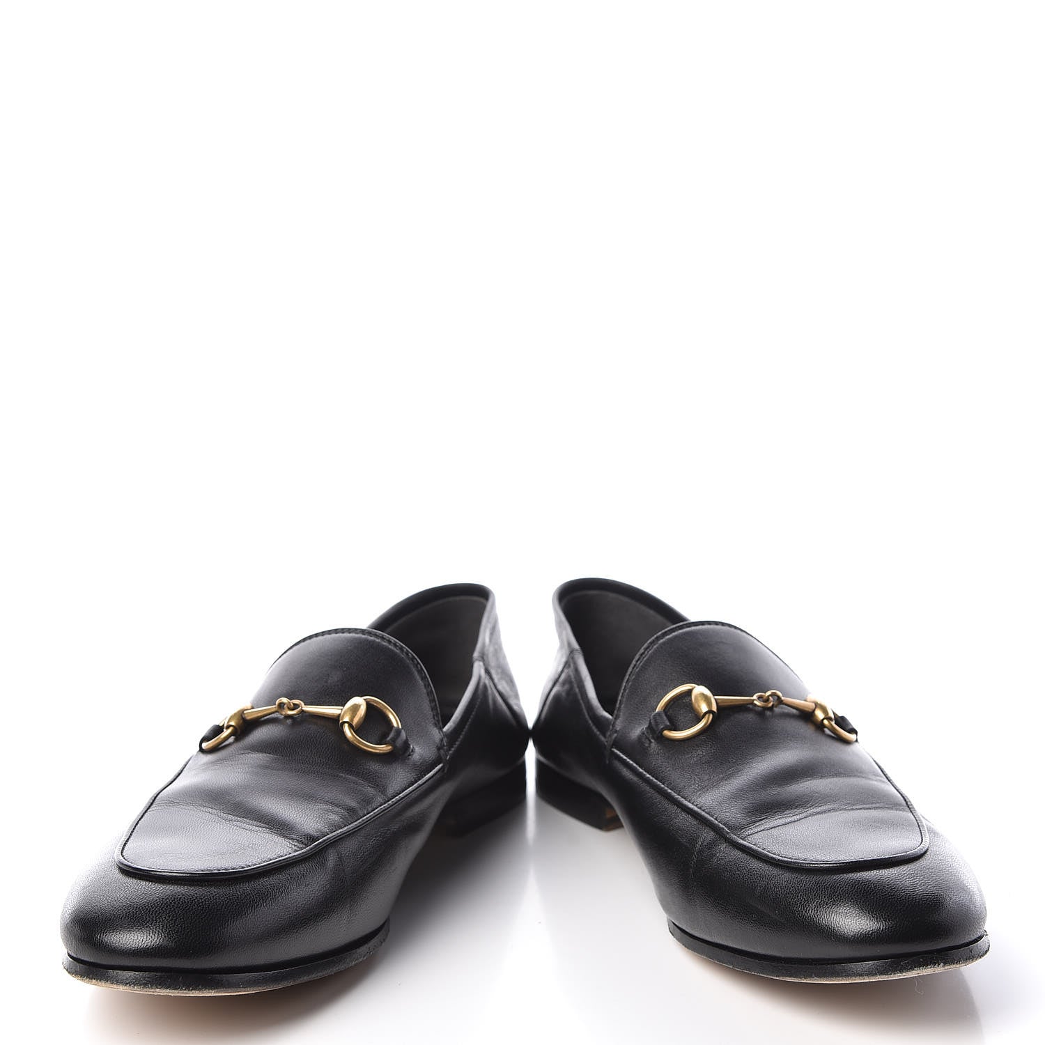 Gucci Lambskin Womens Brixton Horsebit Loafers 38 Black 5 of 13