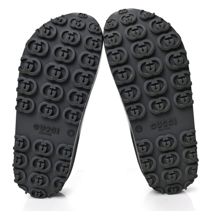 Gucci Soft Rubber Womens Interlocking G Platform 42mm Slide Sandals 41 Black 5 of 7