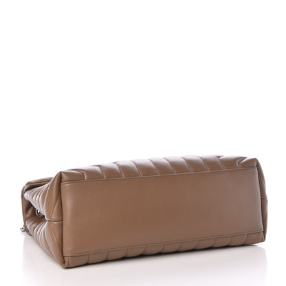 Saint Laurent Calfskin Y Quilted Monogram Medium Loulou Chain Satchel Desert Storm 3 of 7