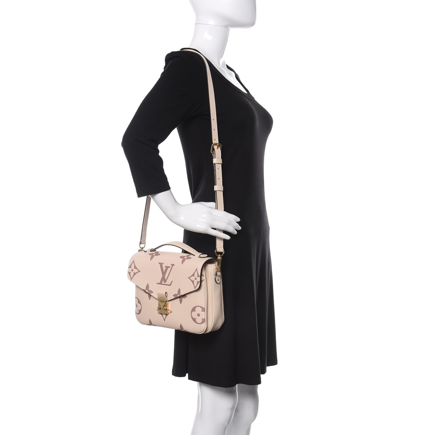 Louis Vuitton Empreinte Monogram Giant Pochette Metis Creme Bois De Rose 2 of 11