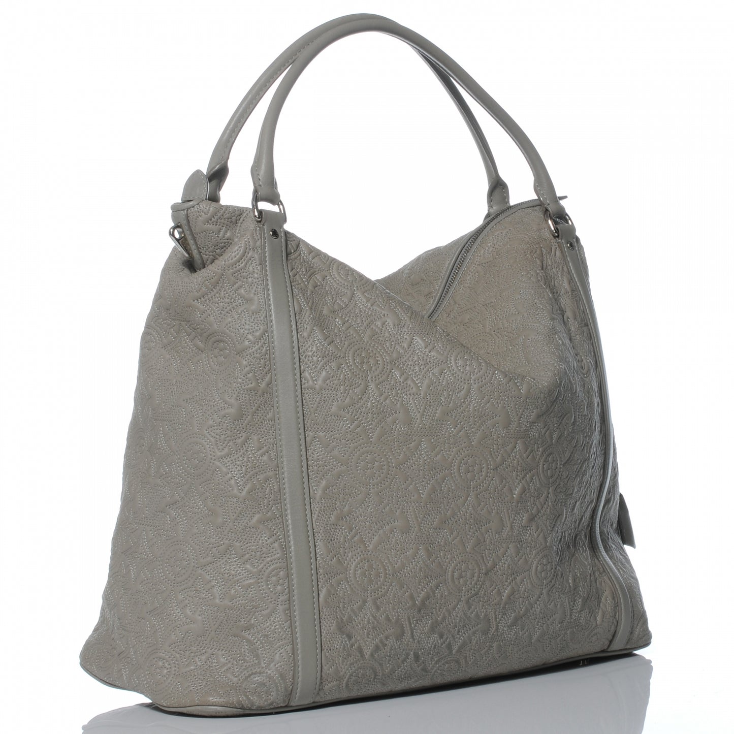Monogram Lambskin Antheia IXIA GM Gris Clair