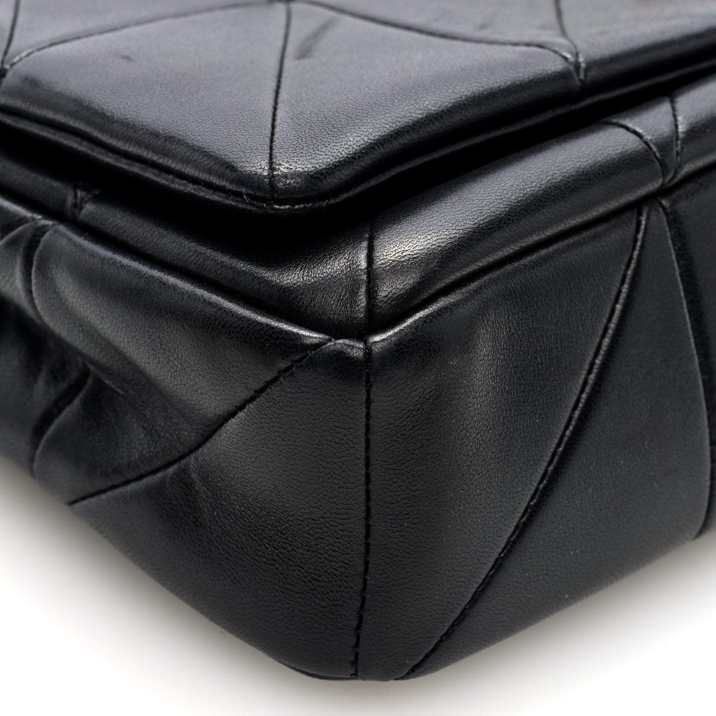 Lambskin Patchwork Monogram Medium Jamie Black