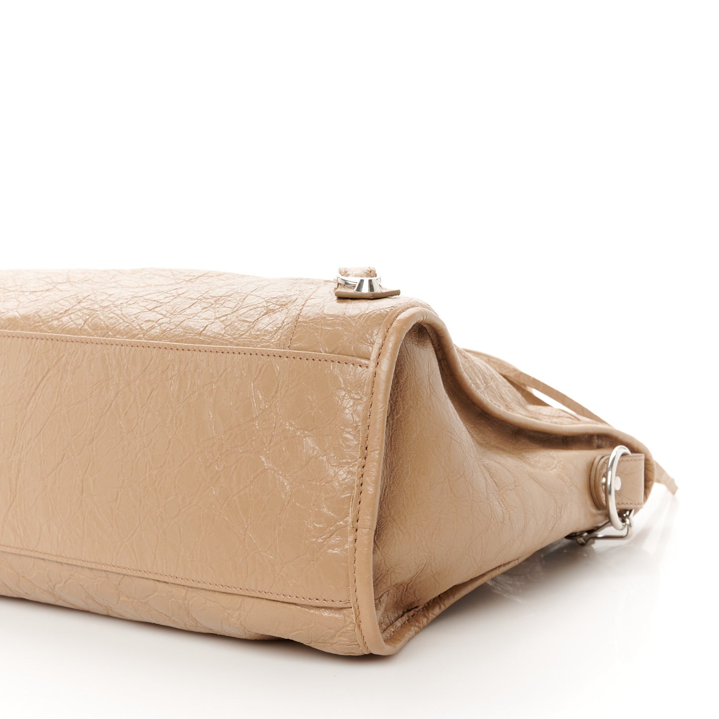 Agneau Arena Classic Silver Hardware Medium Le City Latte