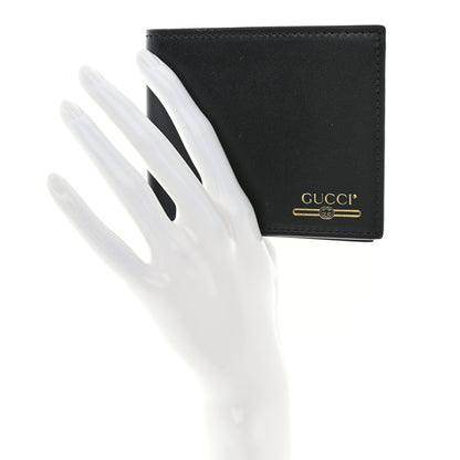 Gucci Plutone Calfskin Logo Bi-Fold Wallet Black 2 of 8