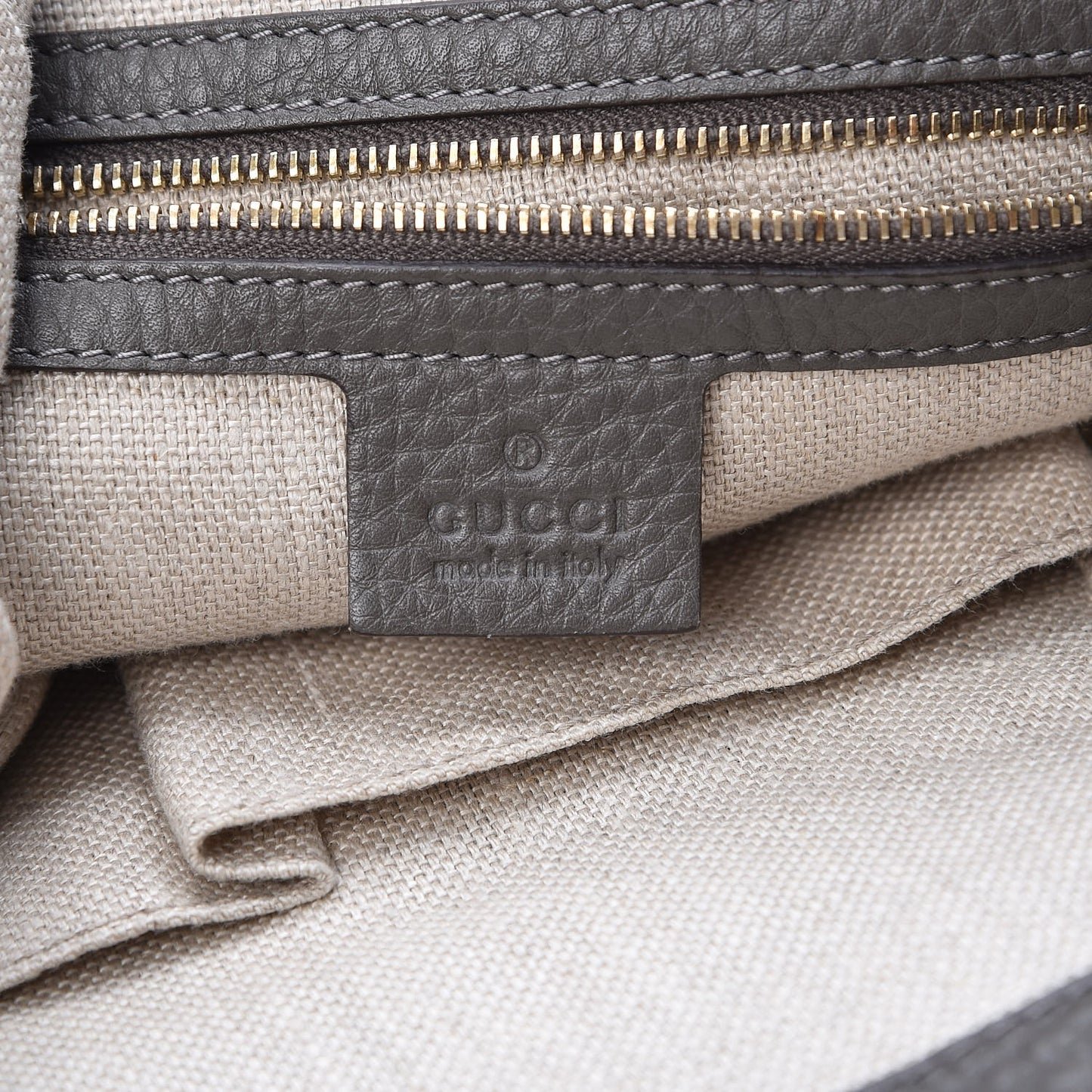 Pebbled Calfskin Medium Greenwich Shoulder Bag Grey