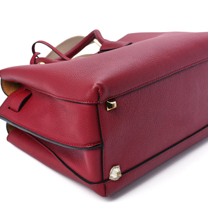 MCM Grained Calfskin Medium Milla Tote Ruby Red 12 of 13