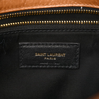 Saint Laurent Crinkled Calfskin Matelasse Monogram Medium Niki Chain Satchel Caramel 6 of 13