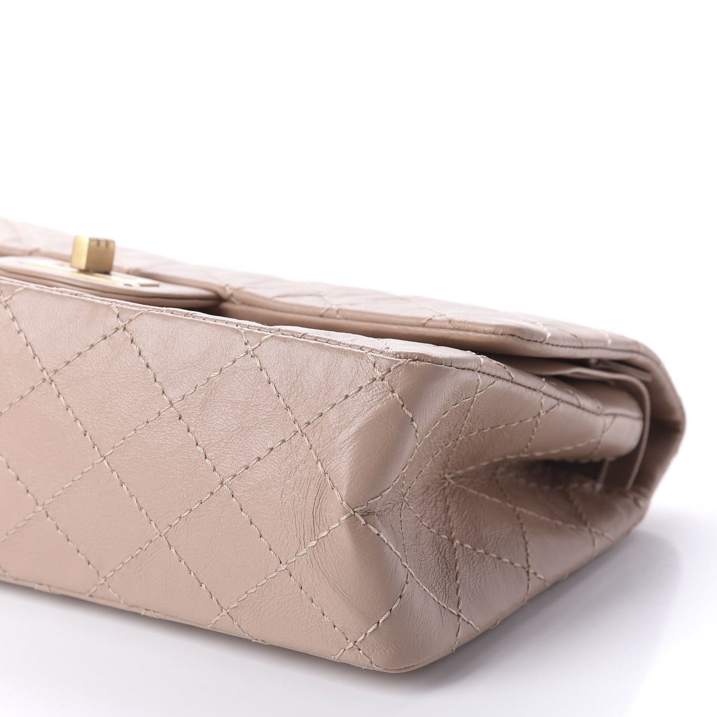 Aged Calfskin Quilted 2.55 Reissue 225 Flap Light Beige