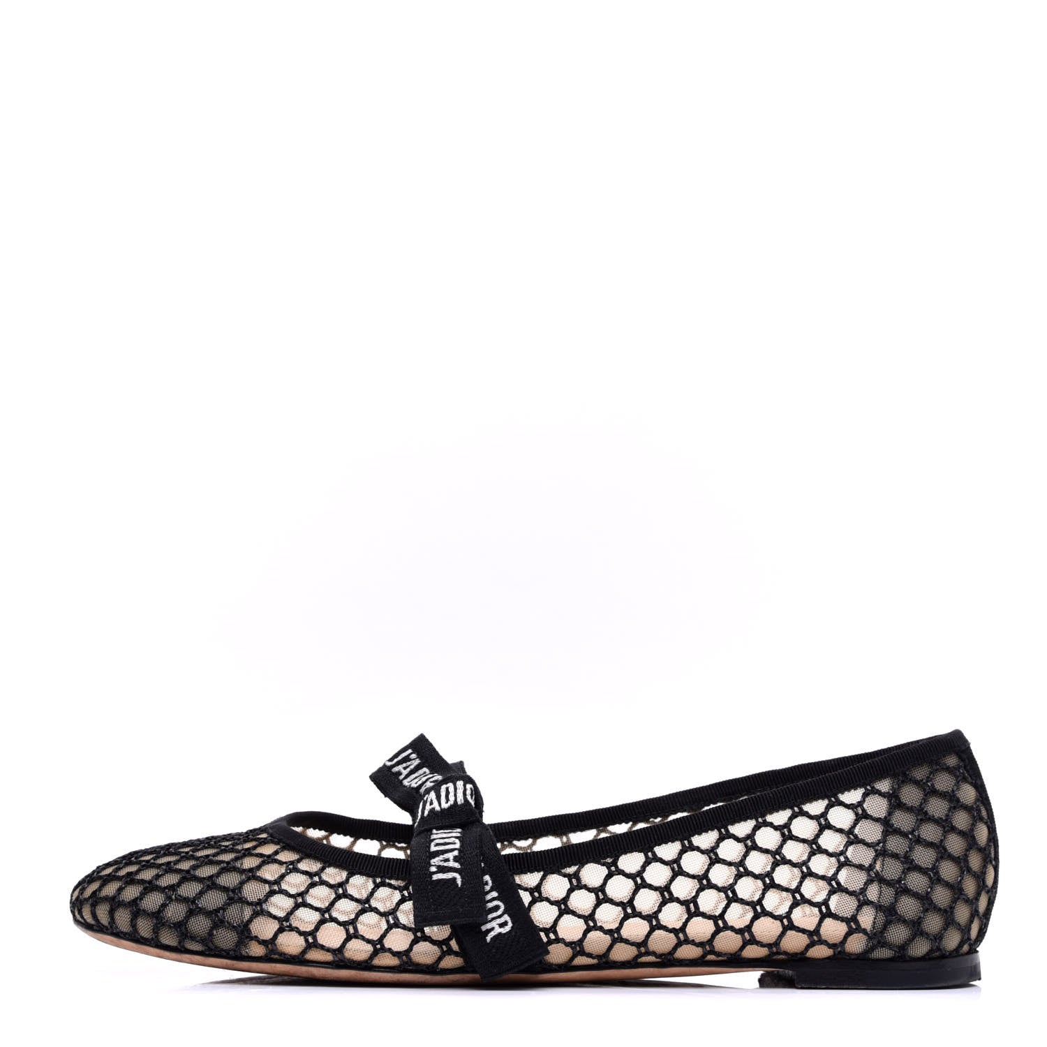 Christian Dior Resille Ribbon Miss J'Adior Ballet Flat 38.5 Black 2 of 14