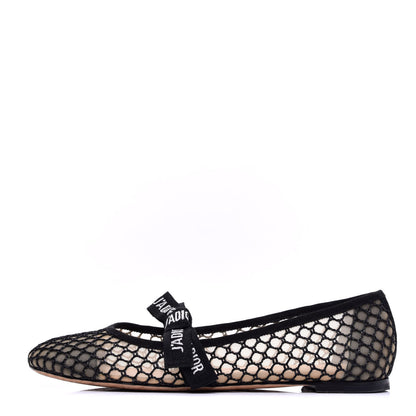Christian Dior Resille Ribbon Miss J'Adior Ballet Flat 38.5 Black 2 of 14