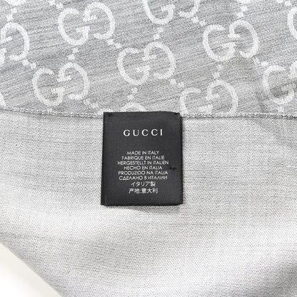 Gucci Wool Silk GG Monogram GGNat Scarf Lead 4 of 4