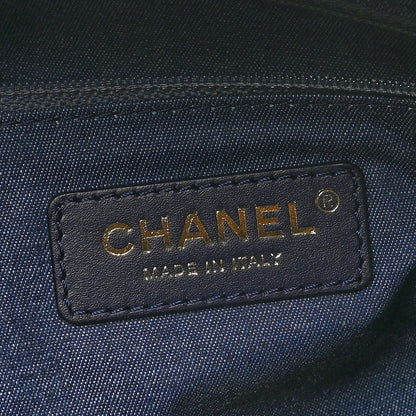 Chanel Calfskin Stitched Maxi Logo Bowling Bag Black 6 of 10