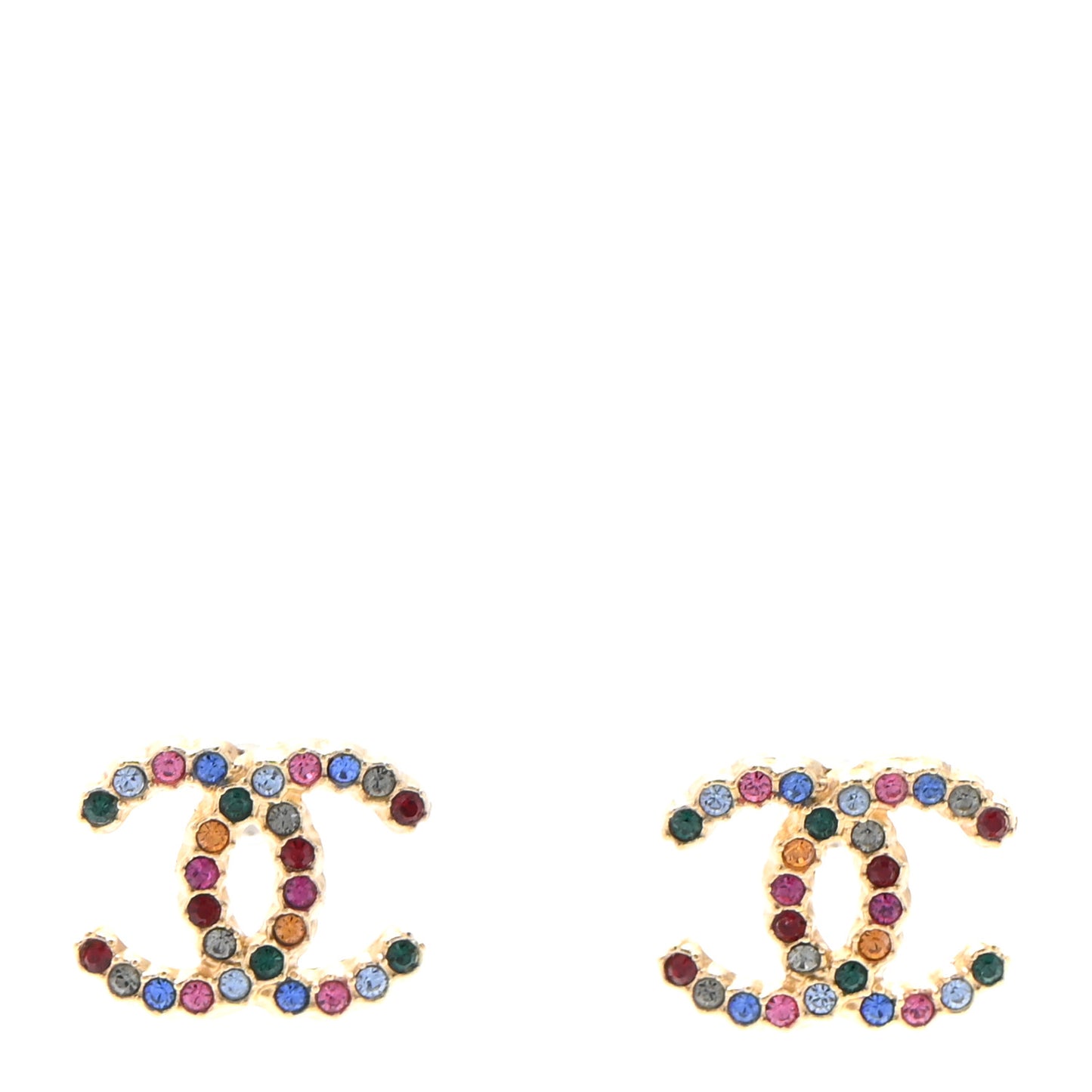 Crystal Over The Rainbow CC Earrings Gold Multicolor
