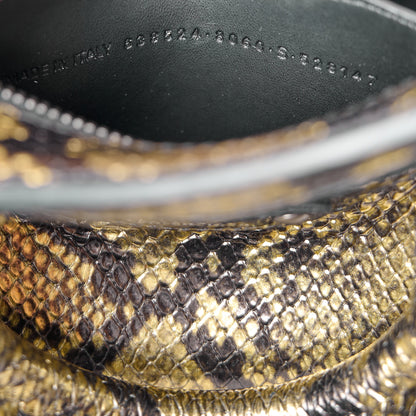 Balenciaga Calfskin Snake Effect Neo Classic Silver Hardware Mini City Gold Black 7 of 10