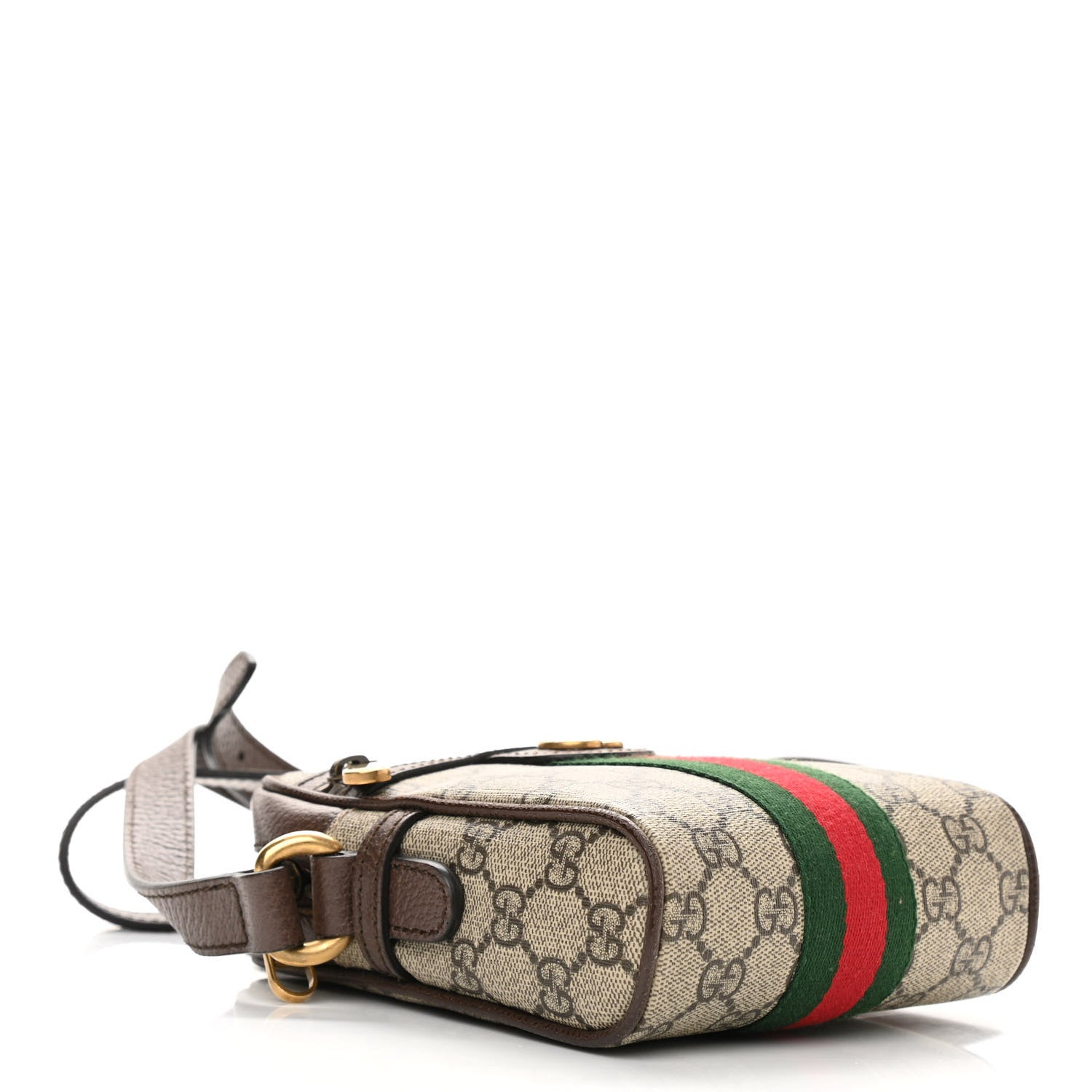 Gucci GG Supreme Monogram Web Mini Ophidia Messenger Brown 4 of 11